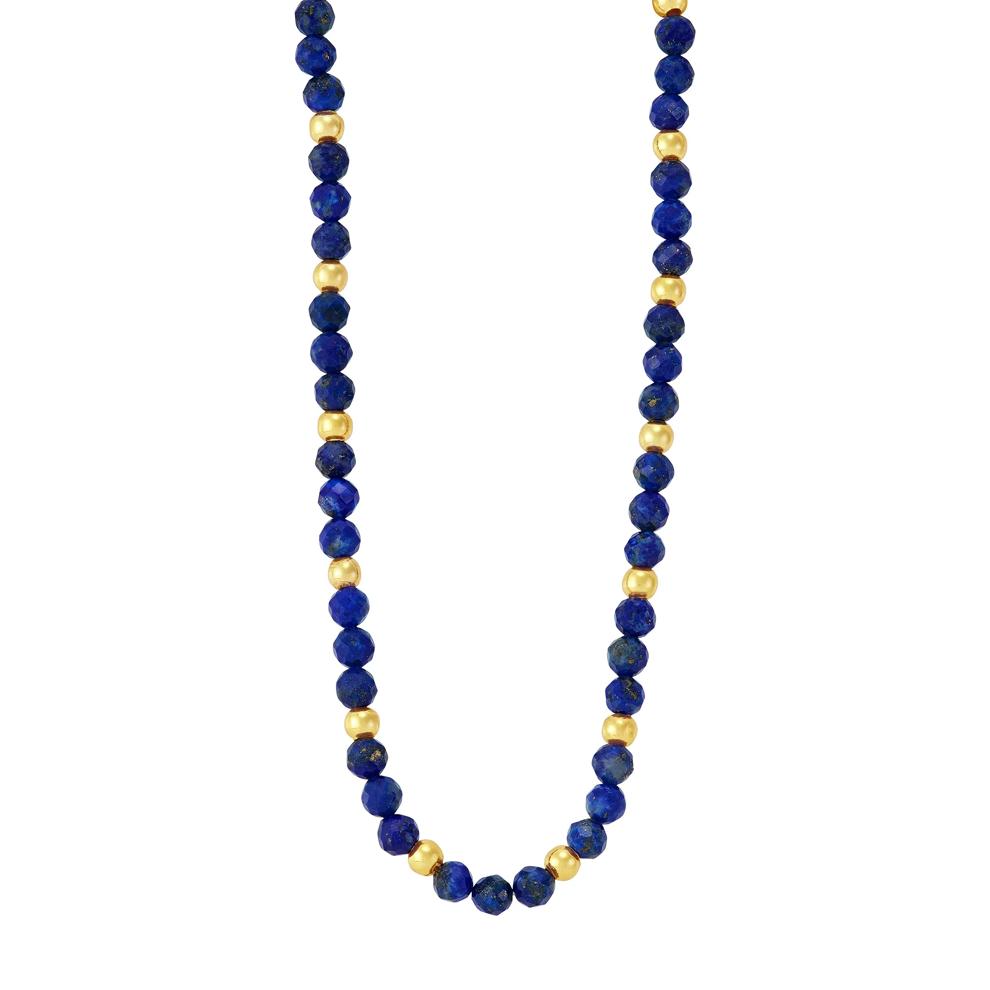Beaded Lapis Necklace in Vermeil – Image 1 of 3