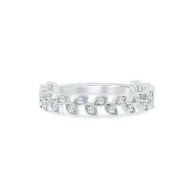 Lab Grown Diamond Floral Stack Anniversary Band in 10K Gold