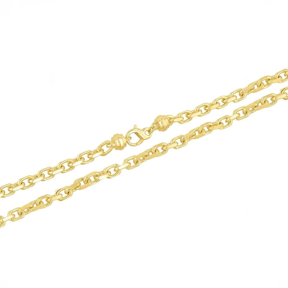 Men's Anchor Chain in Vermeil, 6MM, 22" – Image 2 of 3