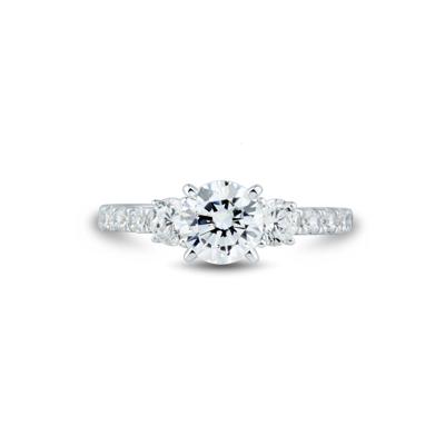 3/4 ct. tw. Lab Grown Diamond Semi-Mount Engagement Ring in 14K White Gold (Setting Only)