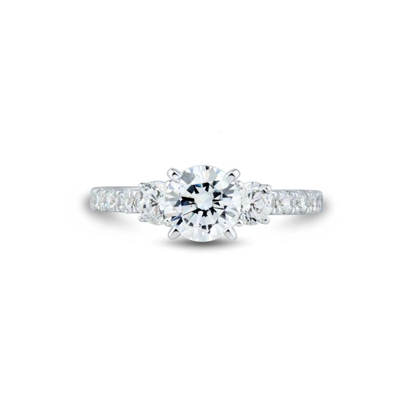 3/4 ct. tw. Lab Grown Diamond Semi-Mount Engagement Ring in 14K White Gold &#40;Setting Only&#41; – Image 1 of 5