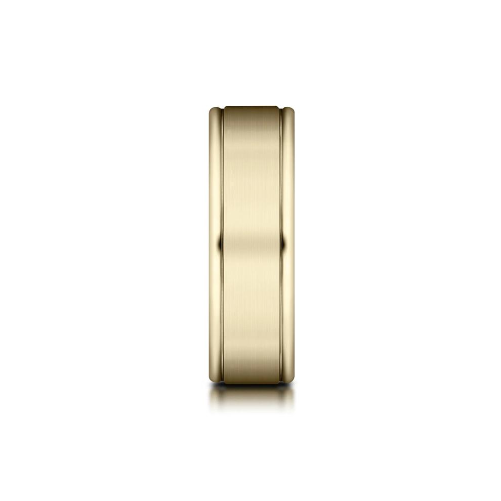 Men&rsquo;s Satin Wedding Band in 14K Yellow Gold, 6MM – Image 3 of 3