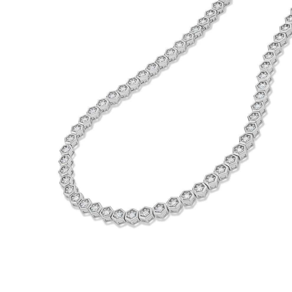 Men's Diamond Octagon Eternity Necklace in Sterling Silver, 20" (2 ct. tw.) – Image 3 of 4