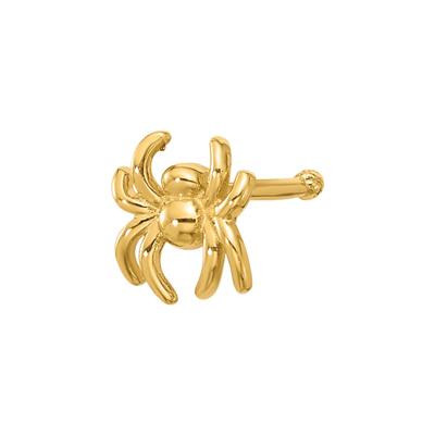 Polished Spider Nose Stud in 14K Yellow Gold, 22 Gauge