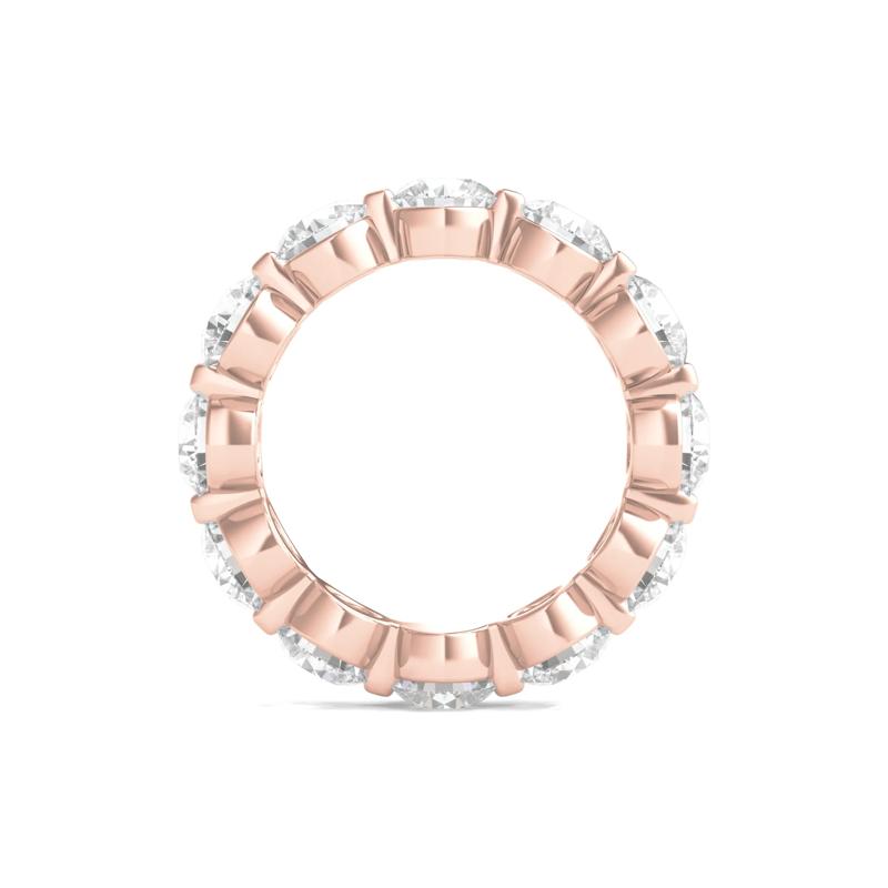Round Brilliant-Cut Lab Grown Diamond Eternity Band in 14k Rose Gold &#40;6 ct. tw.&#41; – Image 2 of 3
