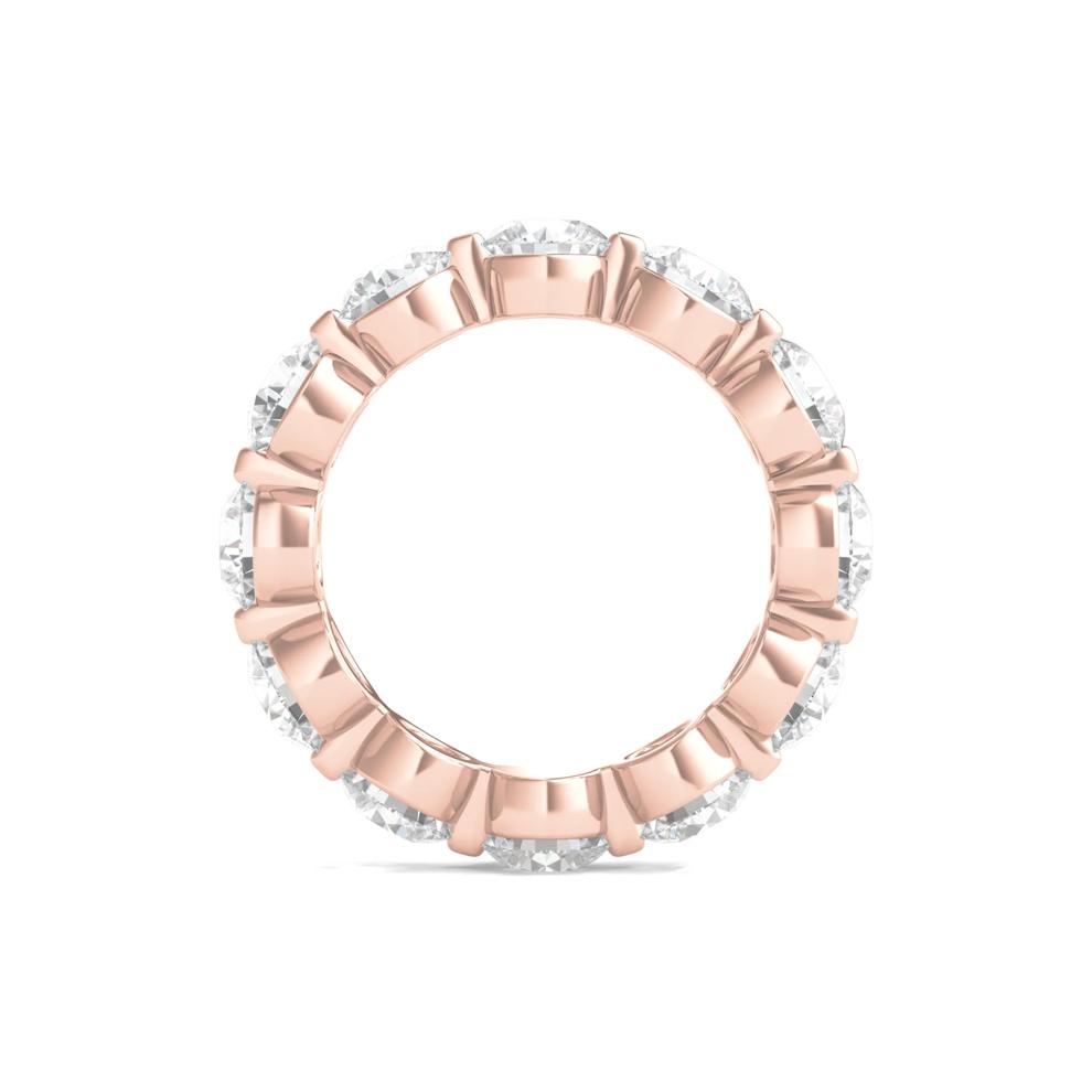 Round Brilliant-Cut Lab Grown Diamond Eternity Band in 14k Rose Gold (6 ct. tw.) – Image 2 of 3