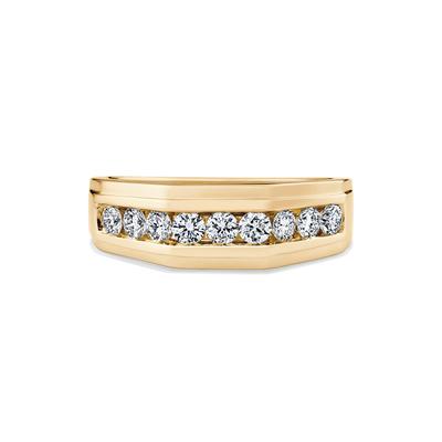 Men's Lab Grown Diamond Geometric Band in 10K Gold (3/4 ct. tw.)