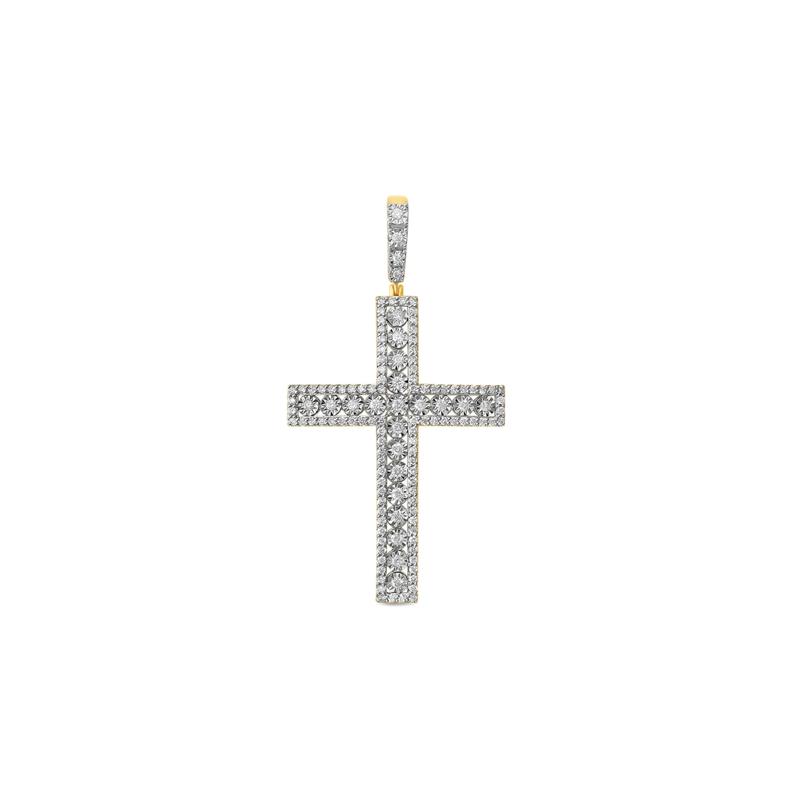 Cross Charm with Diamonds in 10K Yellow Gold &#40;2 ct. tw.&#41; – Image 1 of 2
