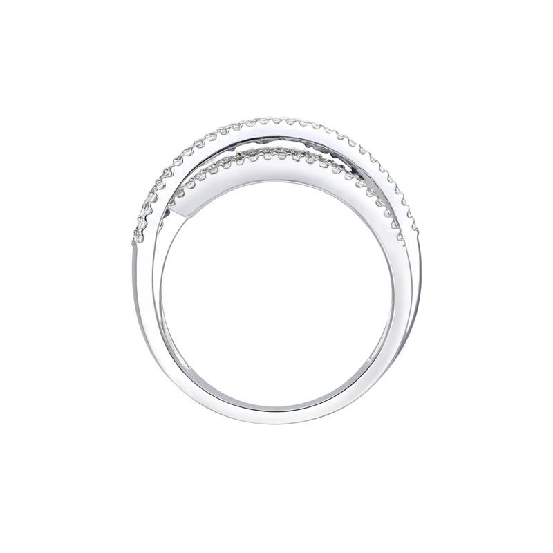 Blue Sapphire and Diamond Wrap Band in 10K White Gold &#40;1/2 ct. tw.&#41; – Image 2 of 3