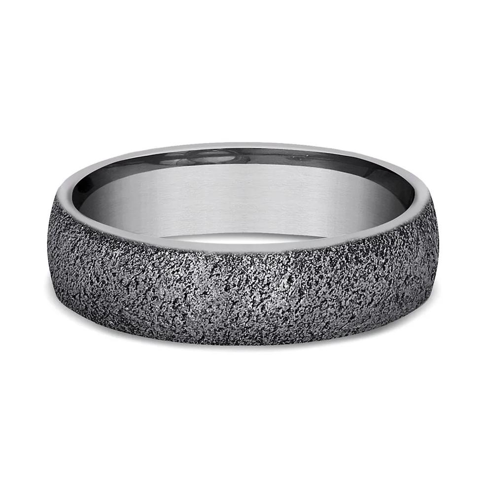 Men's Stone Finish Band in Tantalum, 6MM – Image 1 of 3
