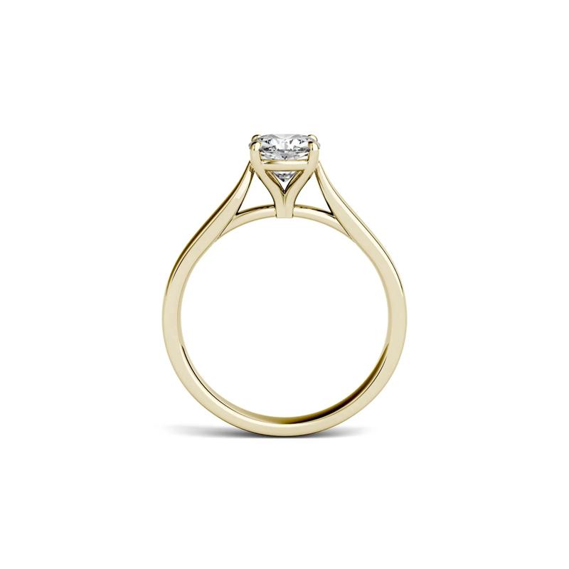 Cushion-Cut Moissanite Solitaire Ring in 14K Yellow Gold &#40;1 ct. dew&#41; – Image 2 of 4