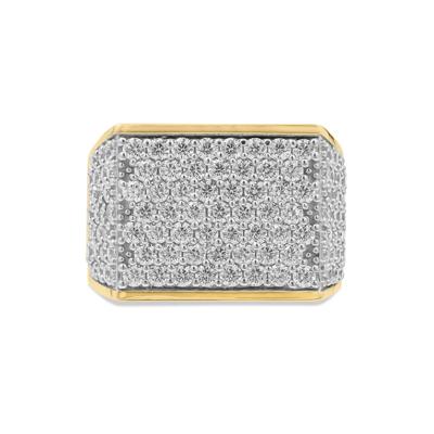 Men's Diamond Multi-Row Band in 10K Yellow Gold (4 ct. tw.)