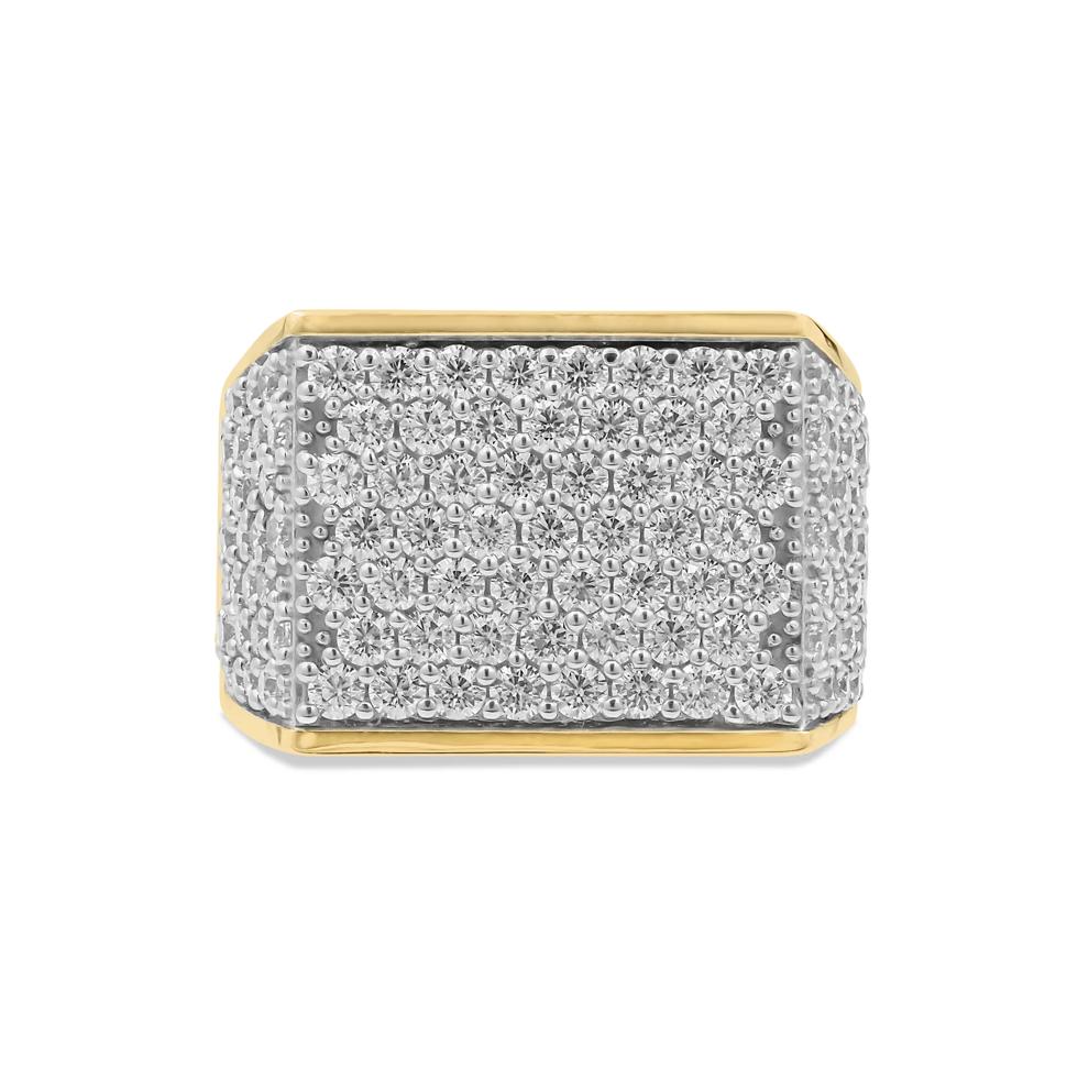 Men's Diamond Multi-Row Band in 10K Yellow Gold (4 ct. tw.) – Image 1 of 4