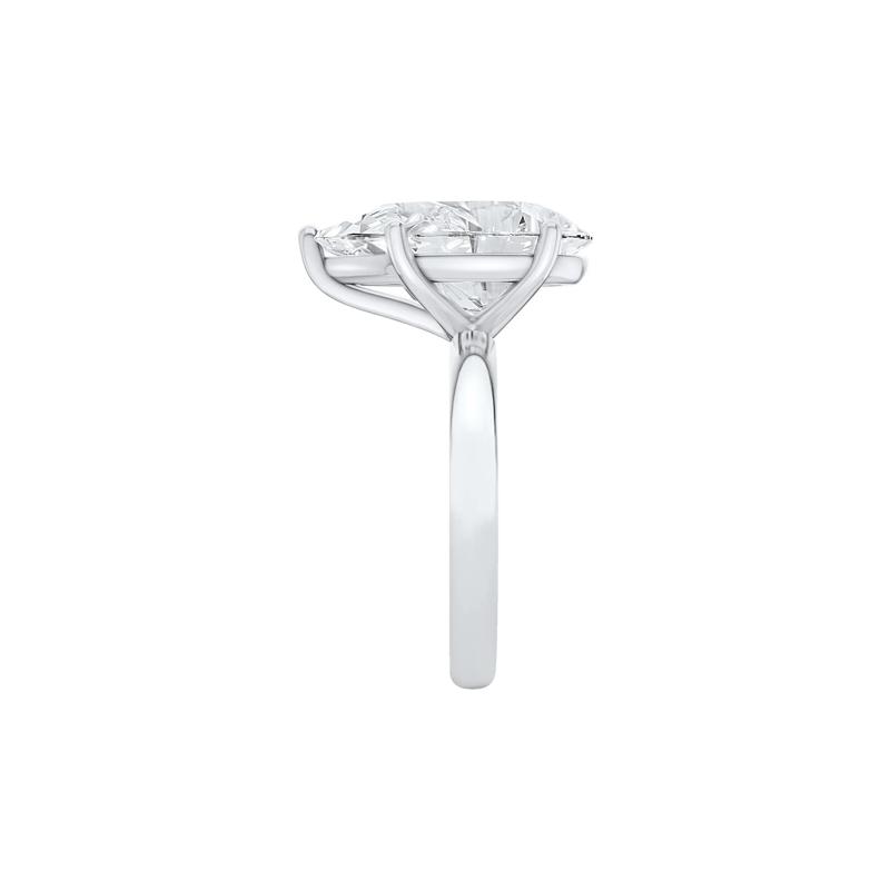 Lab Grown Diamond Pear-Shaped Solitaire Engagement Ring in Platinum (6 ct.) – Image 3 of 4