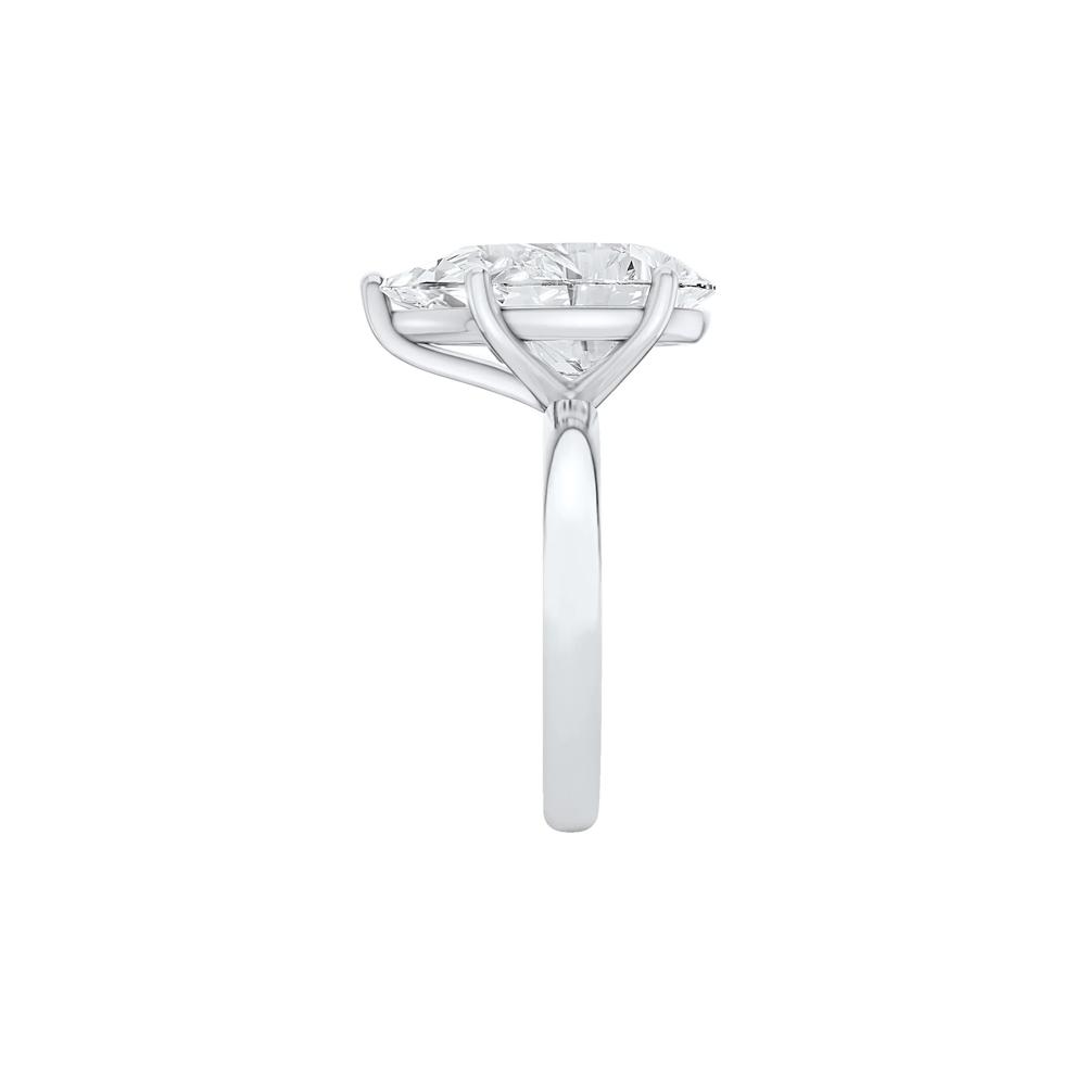 Lab Grown Diamond Pear-Shaped Solitaire Engagement Ring in Platinum (6 ct.) – Image 3 of 4
