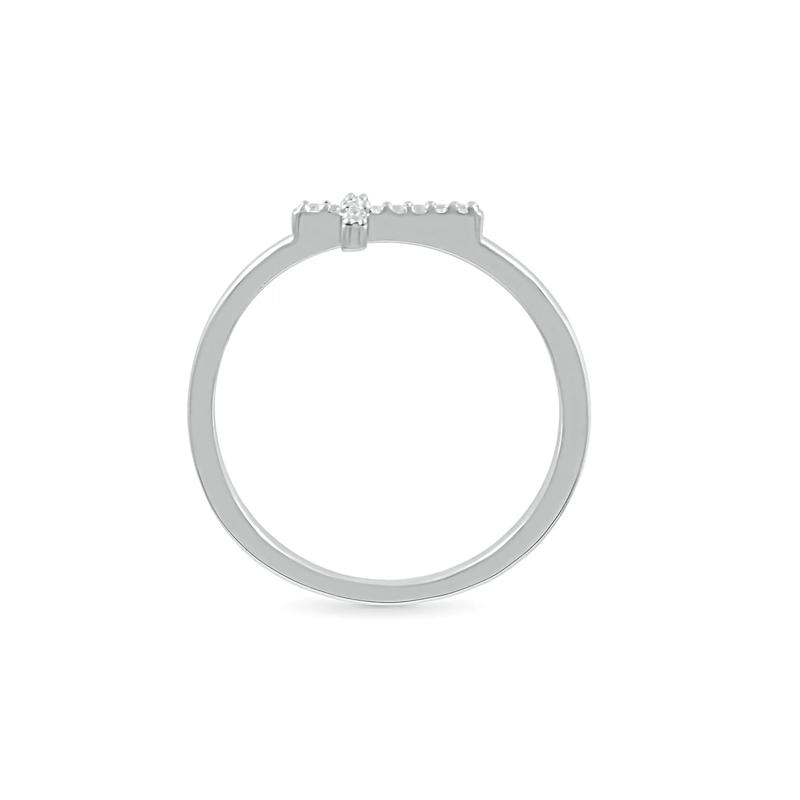 Diamond Accent Cross Ring in Sterling Silver – Image 2 of 5