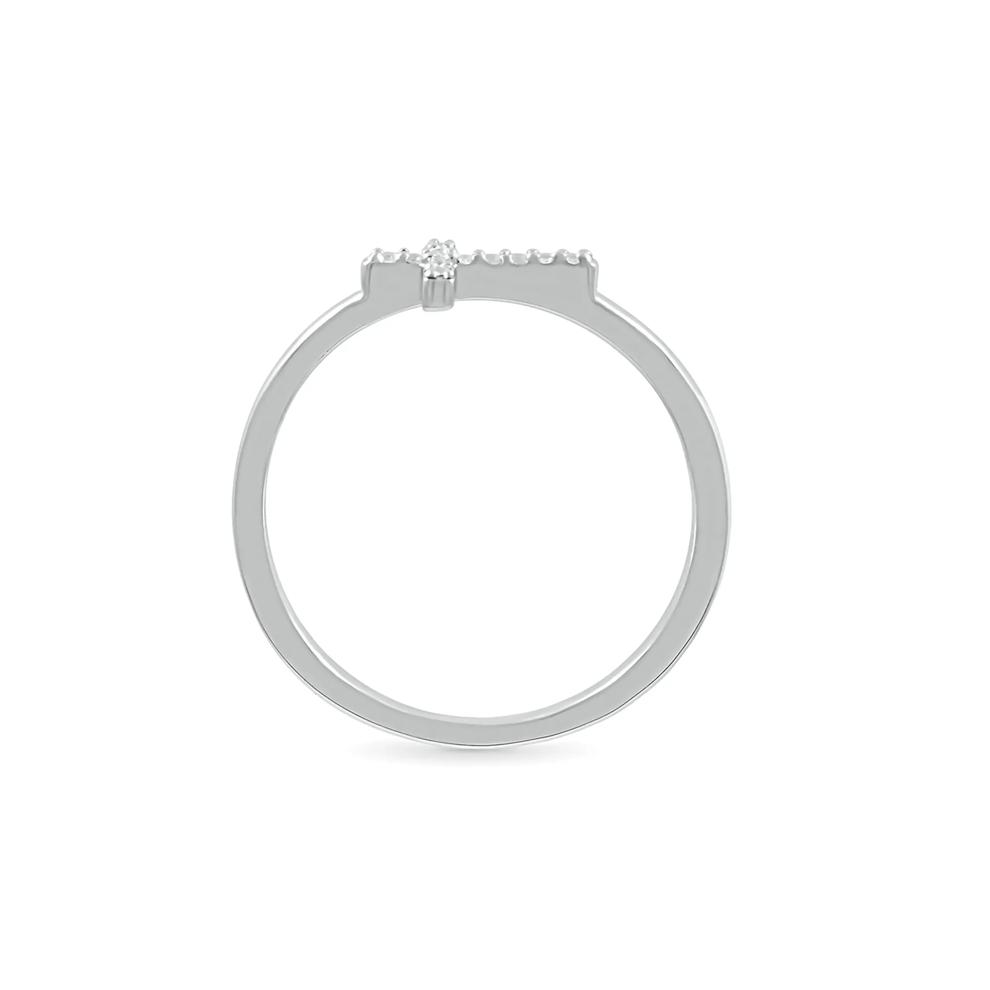 Diamond Accent Cross Ring in Sterling Silver – Image 2 of 5