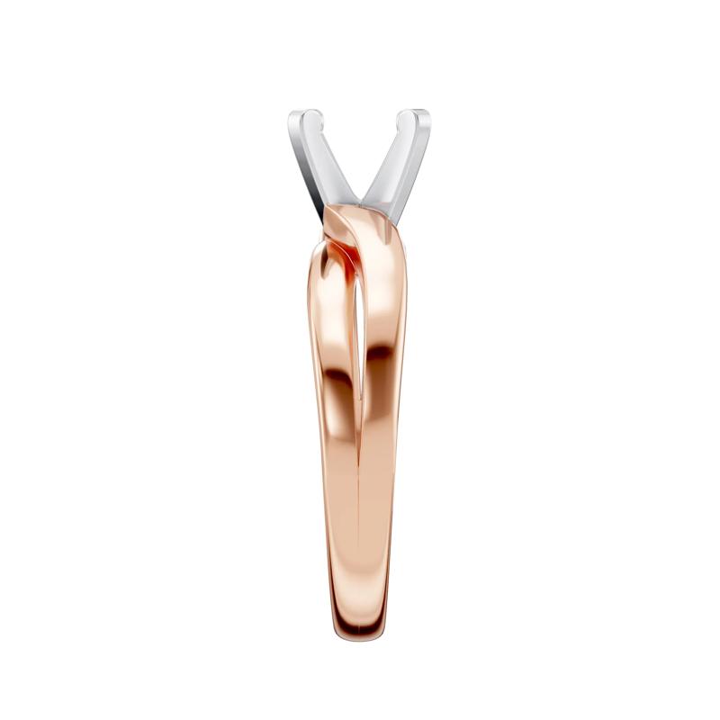 Open Crossover Semi-Mount Engagement Ring in 14K Gold &#40;Setting Only&#41; – Image 6 of 6