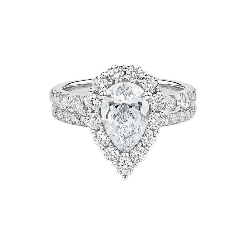 Alexis Lab Grown Diamond Engagement Set in 14K White Gold &#40;3 1/4 ct. tw.&#41; – Image 1 of 5