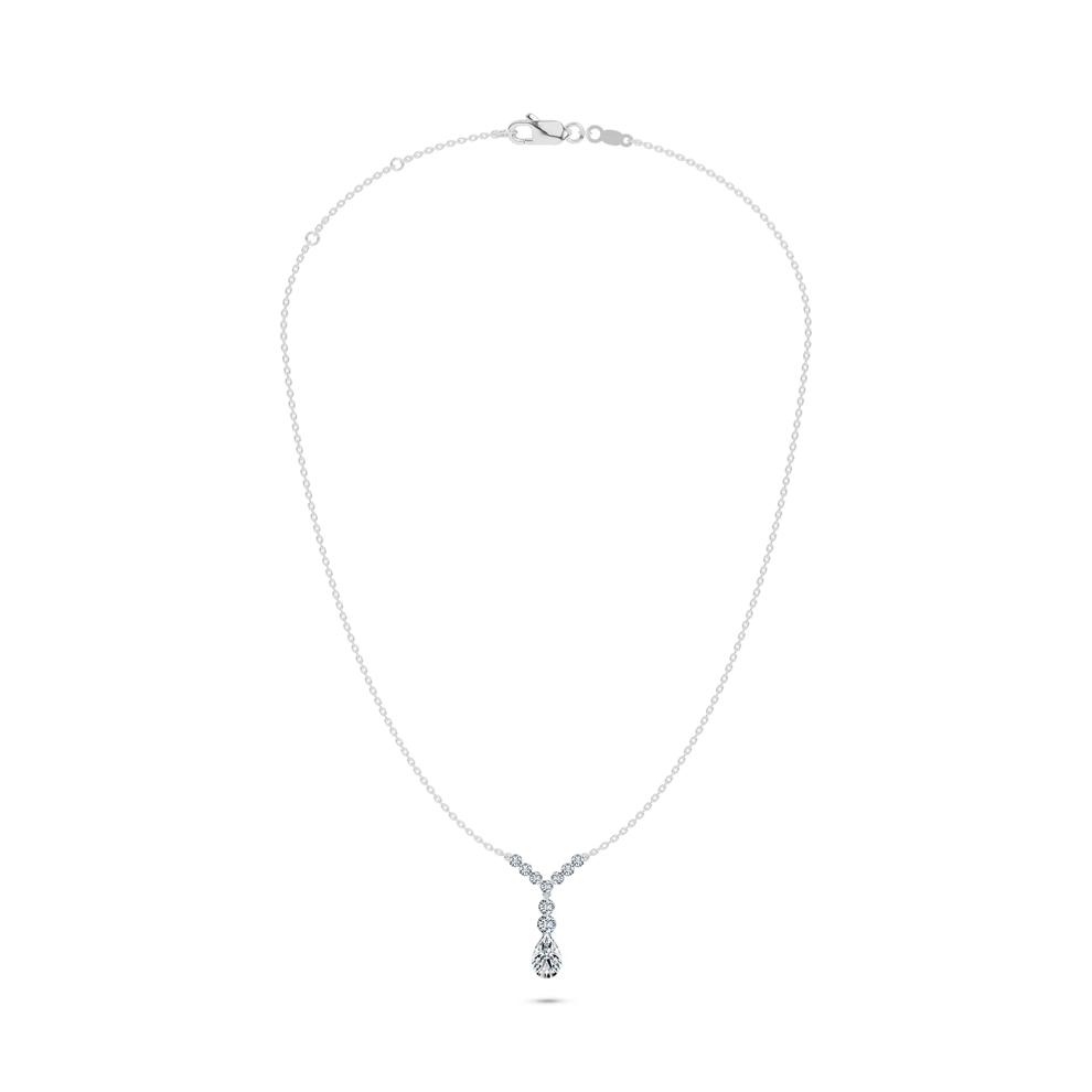 Lab Grown Diamond Pear-Shaped Drop Pendant Necklace in 10K White Gold (1 5/8 ct. tw.) – Image 3 of 4