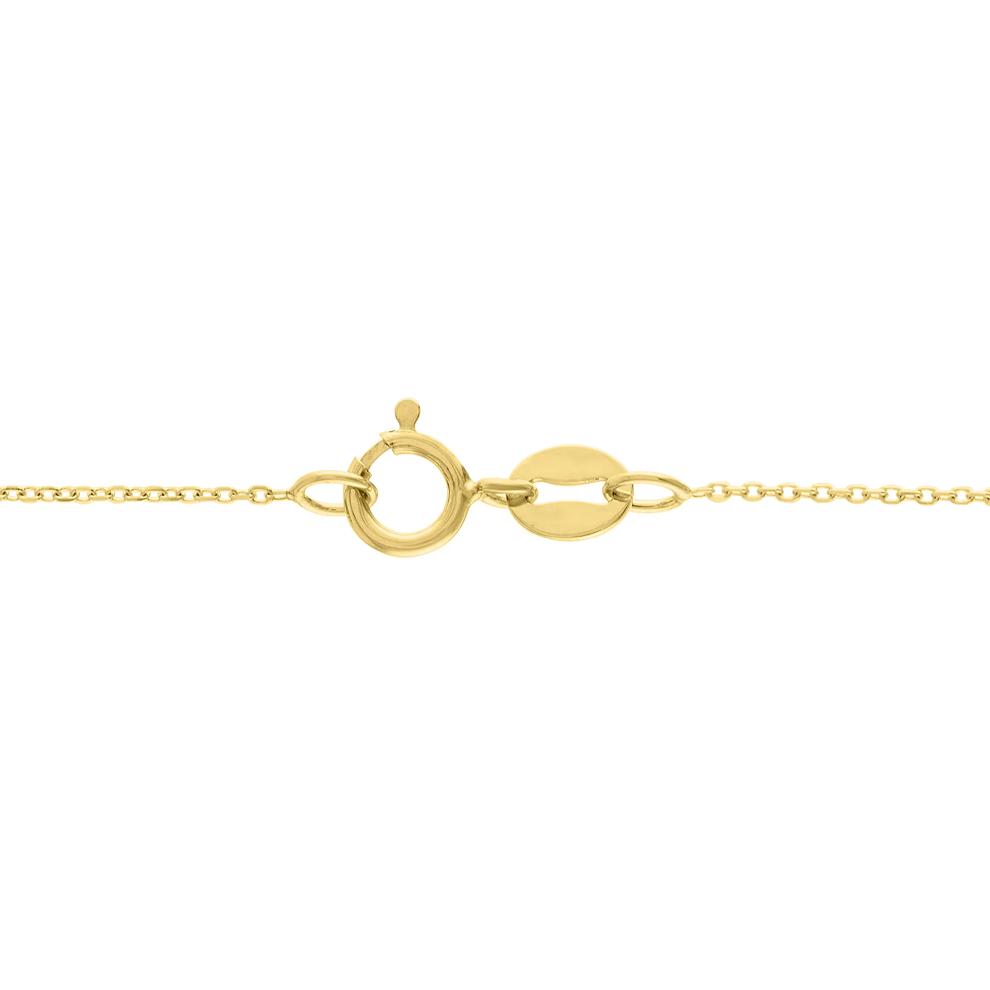 Diamond Double Circle Necklace in 10K Yellow Gold (1/10 ct. tw.) – Image 3 of 3