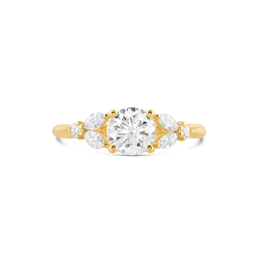 Round Diamond Engagement Ring in 14K Yellow Gold (1 1/3 ct. tw.) – Image 1 of 4