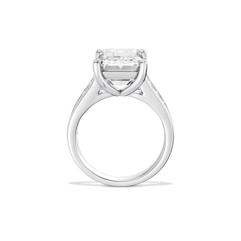 Lab Grown Diamond Emerald-Cut Center Engagement Ring in 14K White Gold (9 1/2 ct. tw.) – Image 4 of 4