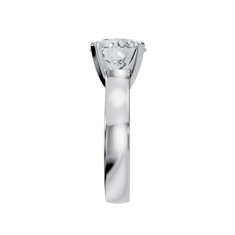 Solitaire Semi-Mount Engagement Ring in 14K White Gold &#40;Setting Only&#41; – Image 3 of 8