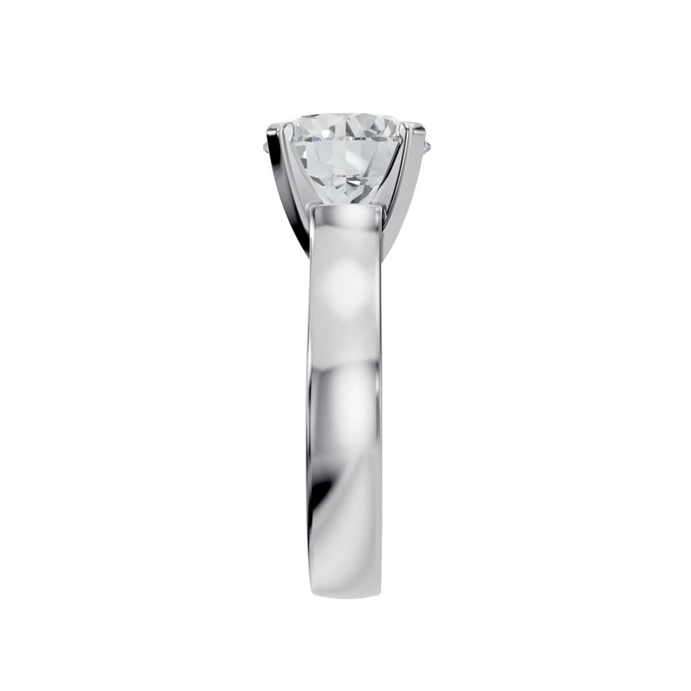 Solitaire Semi-Mount Engagement Ring in 14K White Gold (Setting Only) – Image 3 of 8