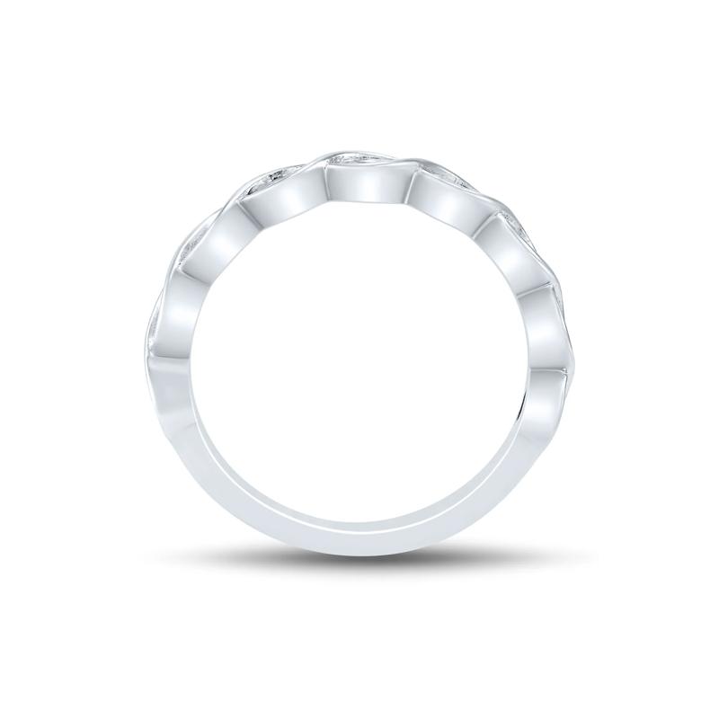 Lab Grown Diamond Marquise Wave Band in 10K White Gold &#40;1/2 ct. tw.&#41; – Image 2 of 3