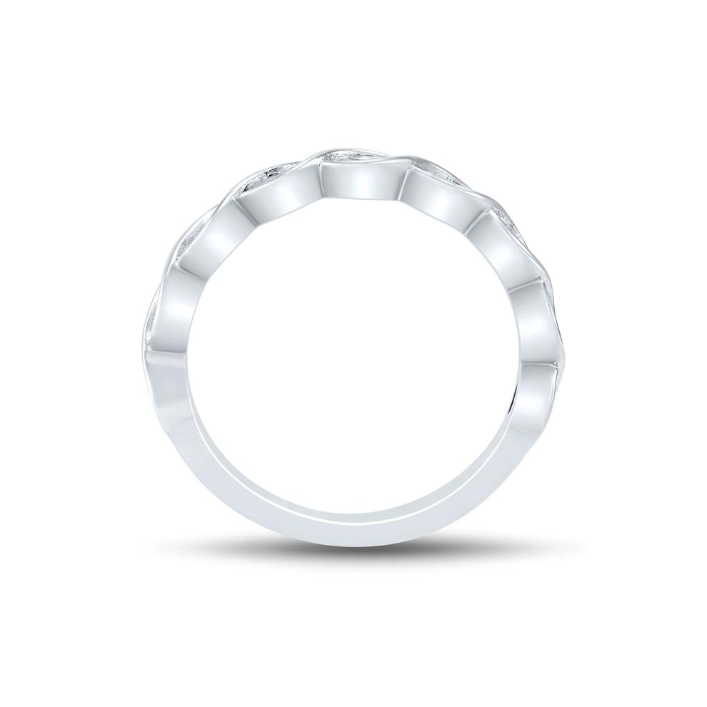 Lab Grown Diamond Marquise Wave Band in 10K White Gold (1/2 ct. tw.) – Image 2 of 3