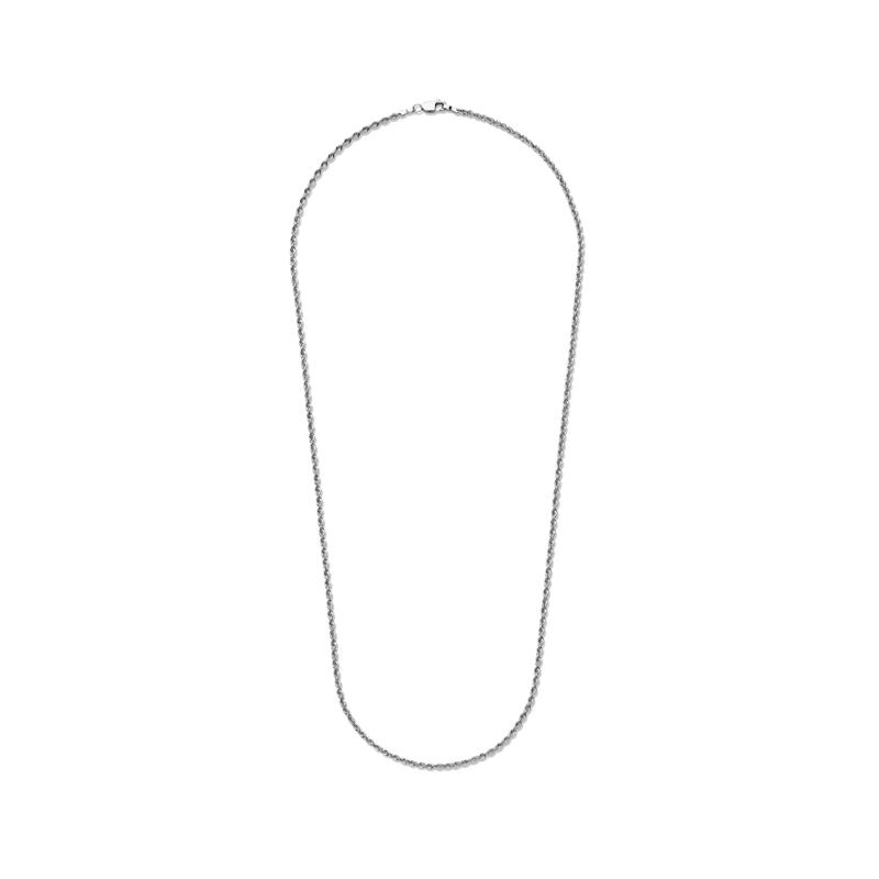Glitter Rope Chain Necklace in 14K White Gold, 1.9mm, 20&rdquo;  – Image 2 of 4