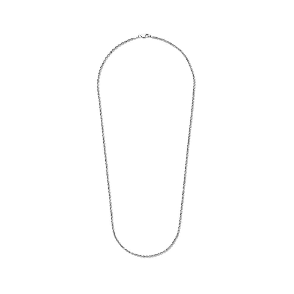 Glitter Rope Chain Necklace in 14K White Gold, 1.9mm, 20&rdquo;  – Image 2 of 5