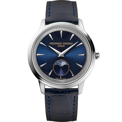 Men's Classics Moneta Moonphase Watch With Blue Leather Strap