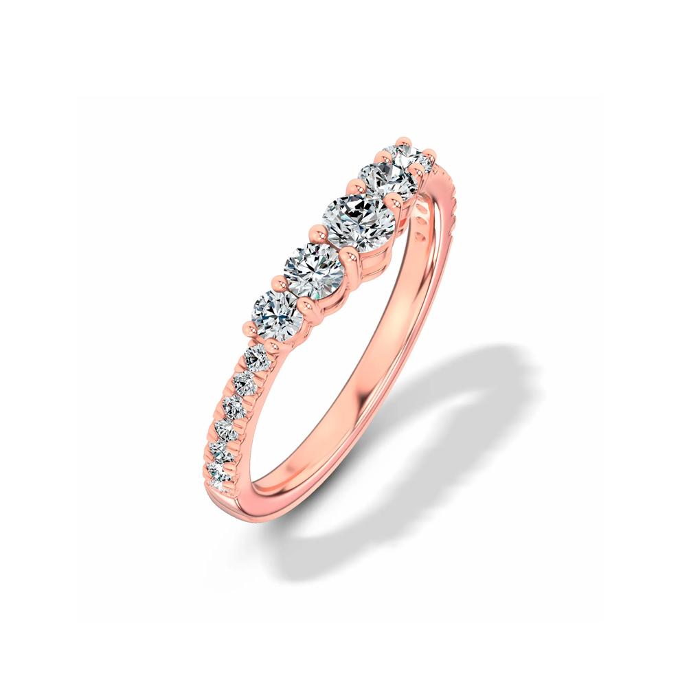 Lab Grown Diamond Graduated Contour Band in 14K Rose Gold (3/4 ct. tw.) – Image 4 of 4