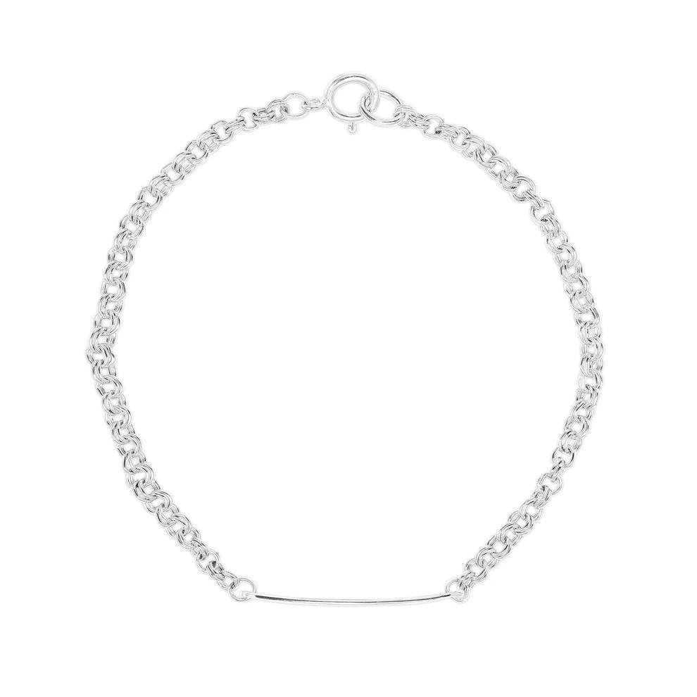 Children's Heart Cable Chain ID Bracelet in Sterling Silver, 6.25" – Image 2 of 2