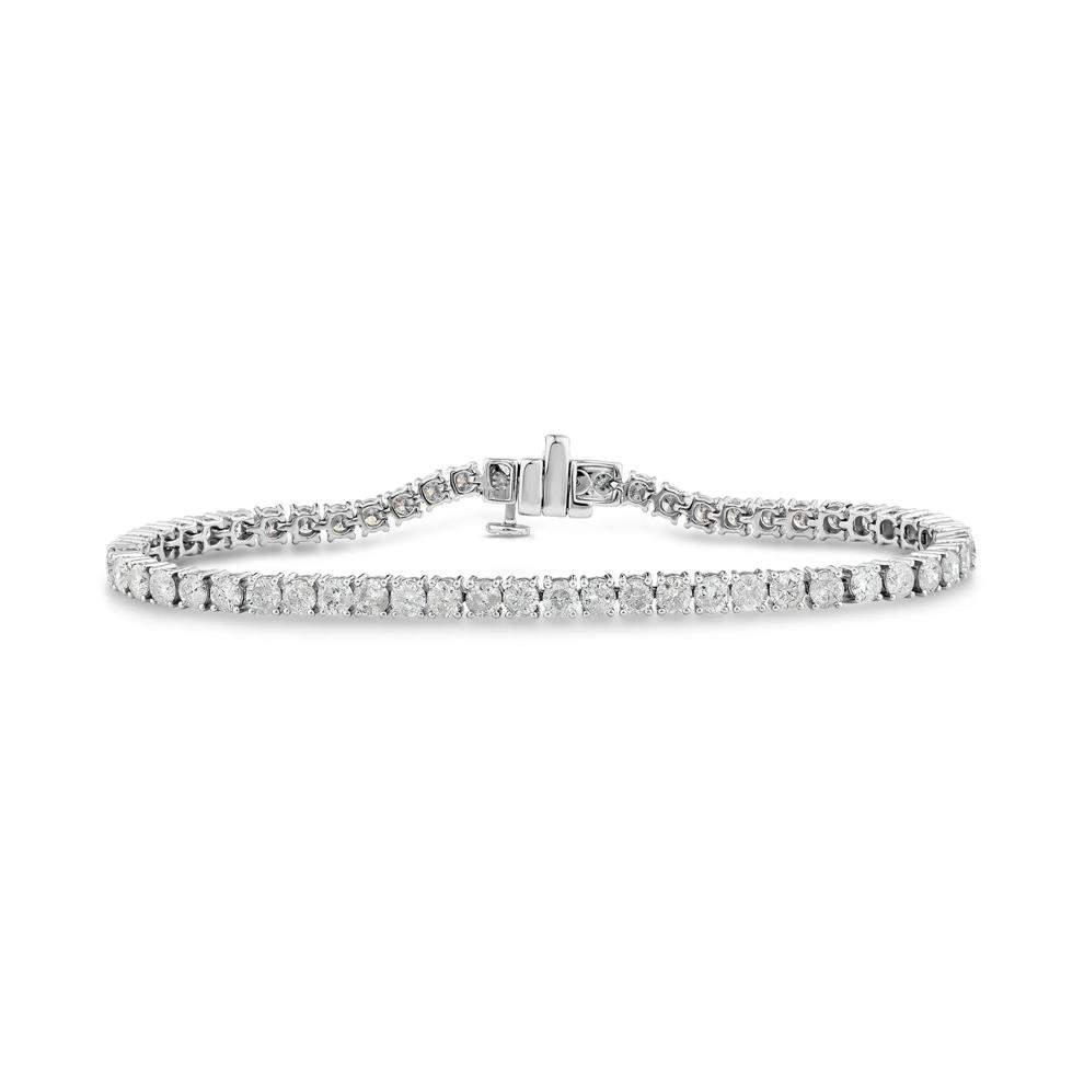 Lab Grown Diamond Line Bracelet in 10K White Gold (4 ct. tw.) – Image 1 of 1