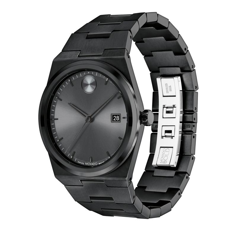 Men&#39;s Quest Watch in Black Ion-Plated Stainless Steel, 40MM – Image 2 of 3