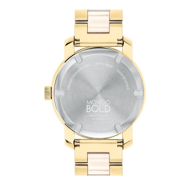 Ladies&rsquo; Ceramic Dress Watch in Gold Ion-Plated Stainless Steel – Image 3 of 3