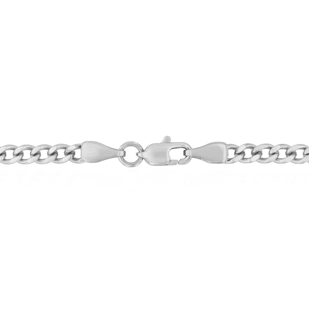Men's Diamond Cross Pendant on Curb Chain in Stainless Steel (1/7 ct. tw.) – Image 3 of 3