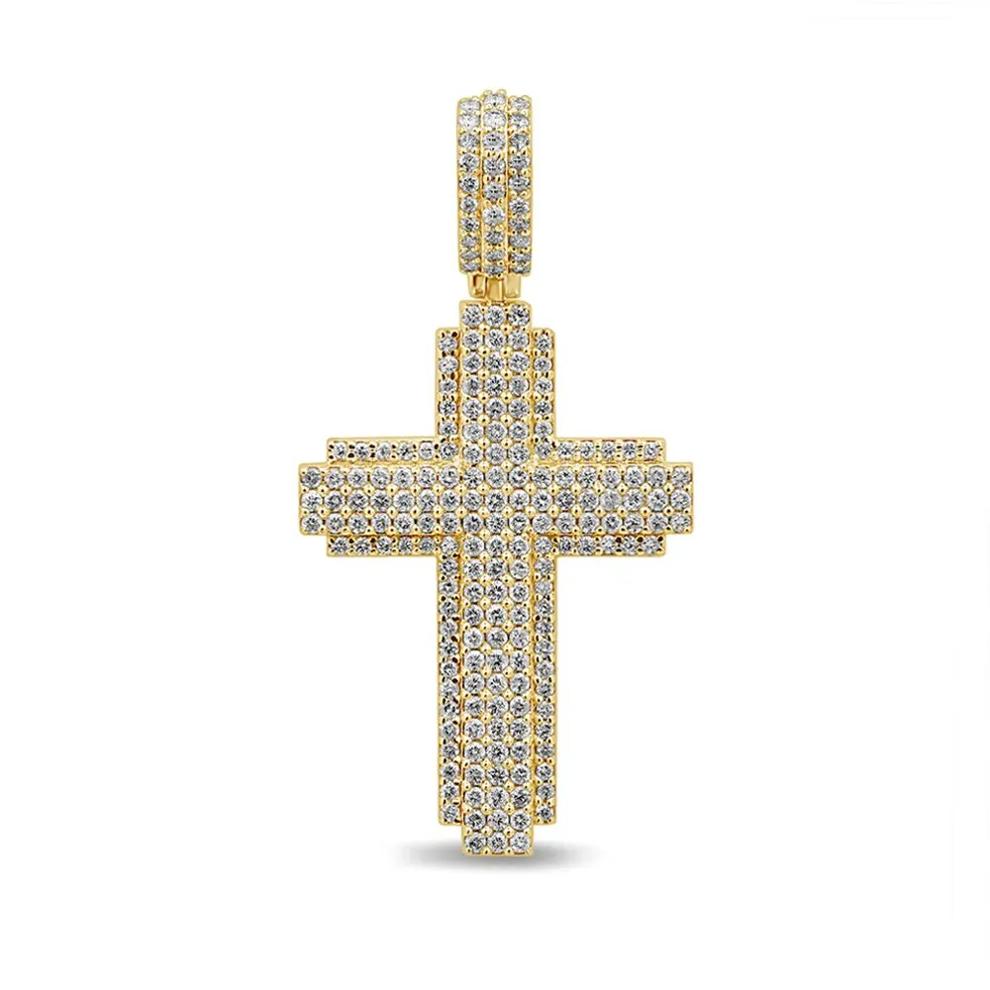2 3/8 ct. tw. Diamond Cross Charm in 10K Yellow Gold – Image 1 of 2
