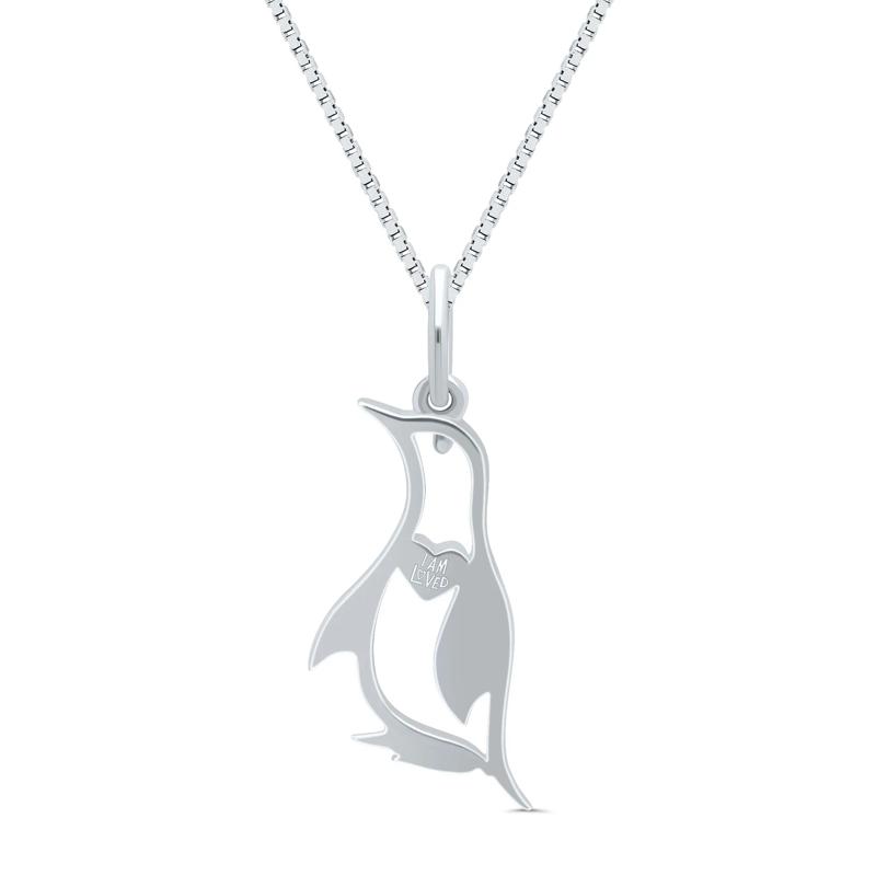 Diamond Penguin Pendant in Sterling Silver – Image 3 of 4
