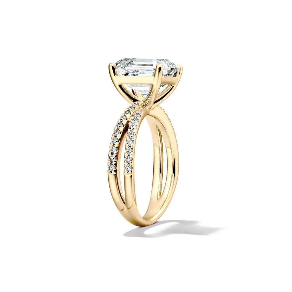 Lainey Lab Grown Diamond Asscher-Cut Engagement Ring in 14K Yellow Gold (5 1/3 ct. tw.) – Image 3 of 4
