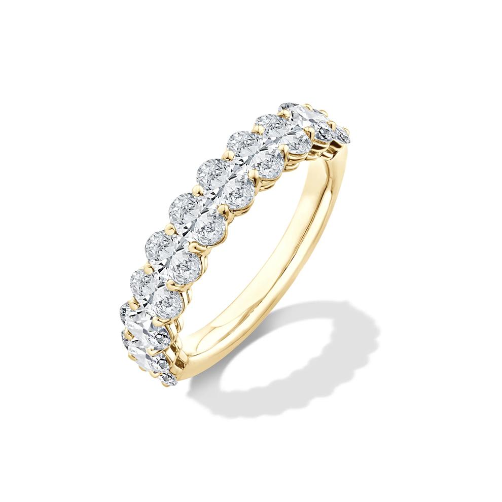 Lab Grown Diamond Oval Anniversary Band in 14K Yellow Gold (2 ct. tw.) – Image 4 of 4