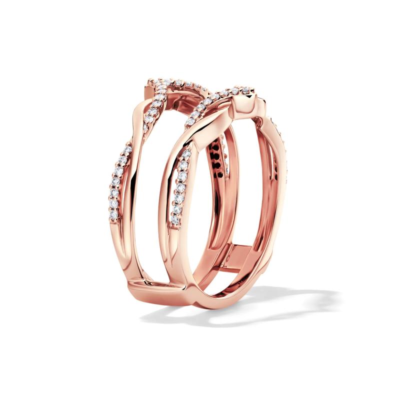 1/5 ct. tw. Diamond Ring Enhancer in 10K Rose Gold – Image 3 of 4