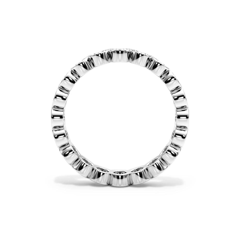 Lab Grown Diamond Oval Bezel Eternity Band in 14K White Gold (2 ct. tw.) – Image 2 of 5