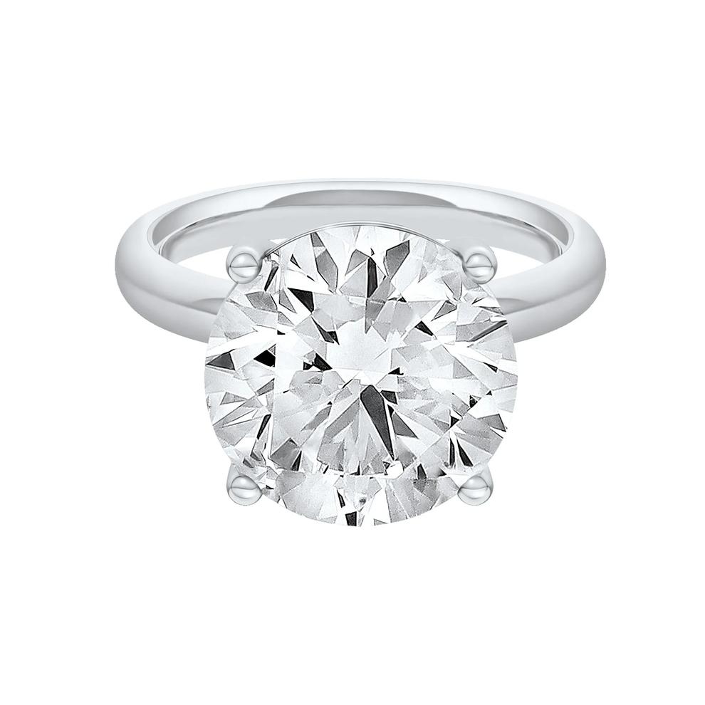 Lab Grown Diamond Round Solitaire Ring in 14K White Gold (8 ct.) – Image 1 of 4