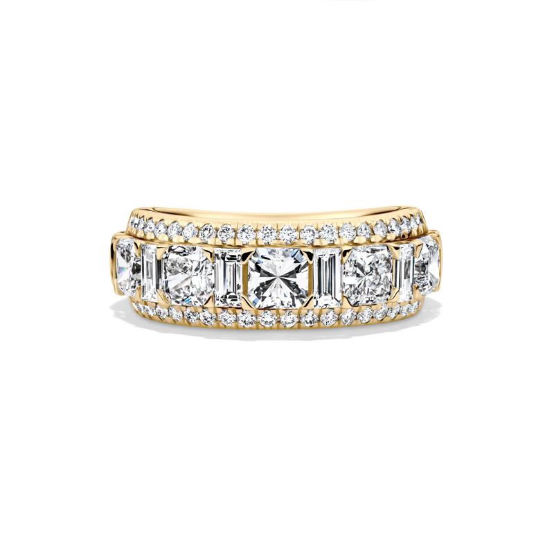 Lab Grown Diamond Multi-Row Anniversary Band in 14K Yellow Gold &#40;3 ct. tw.&#41; – Image 1 of 4