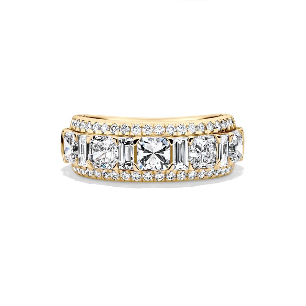 Lab Grown Diamond Multi-Row Anniversary Band in 14K Yellow Gold (3 ct. tw.) – Image 1 of 4