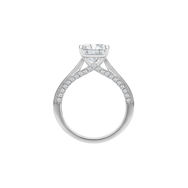 Rosamond Lab Grown Diamond Radiant Cut Ring in Platinum (3 1/3 ct. tw.) – Image 2 of 4